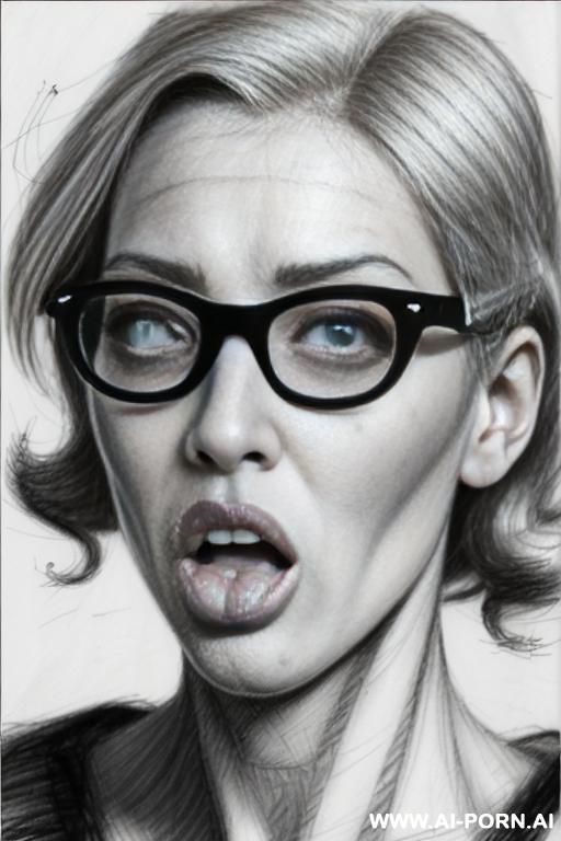 ((((in one panel))) ((((face close up shot)))) ((((image comic-drawing pencil style)))) ((((very astonished eyes)))) ((((silly face)))) ((((open mouth)))) pretty italian woman full lips, very astonished, - #main