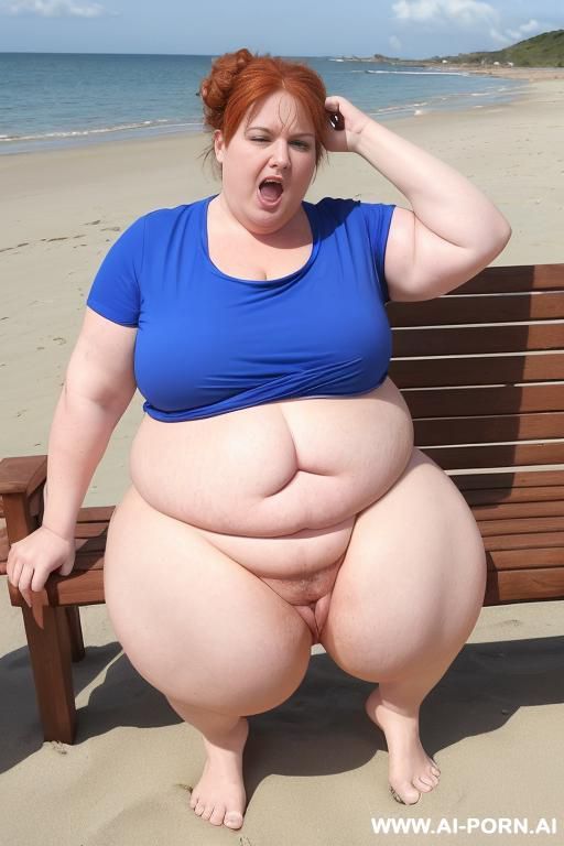 extreme obese bbw , naked, outdoor, walking, tails, front view - #main