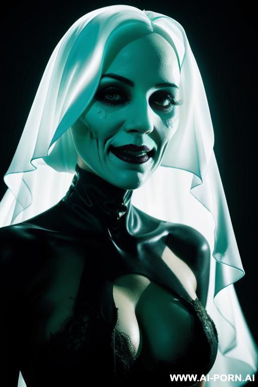 creepy face, creepy smile, noonwraith ghostly glow, ((ghost)) field background - #main