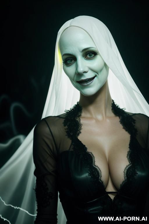 creepy face, ((creepy smile)), noonwraith ghostly glow, ((ghost)) field background - #main