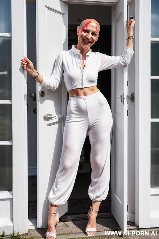 wide hips, she open the door - #main
