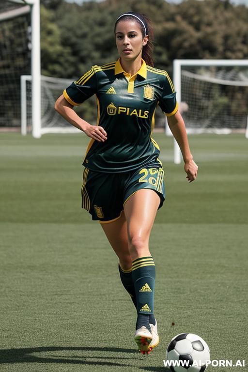 (soccer uniform) (soccer field) (dribbling footbool) - #main