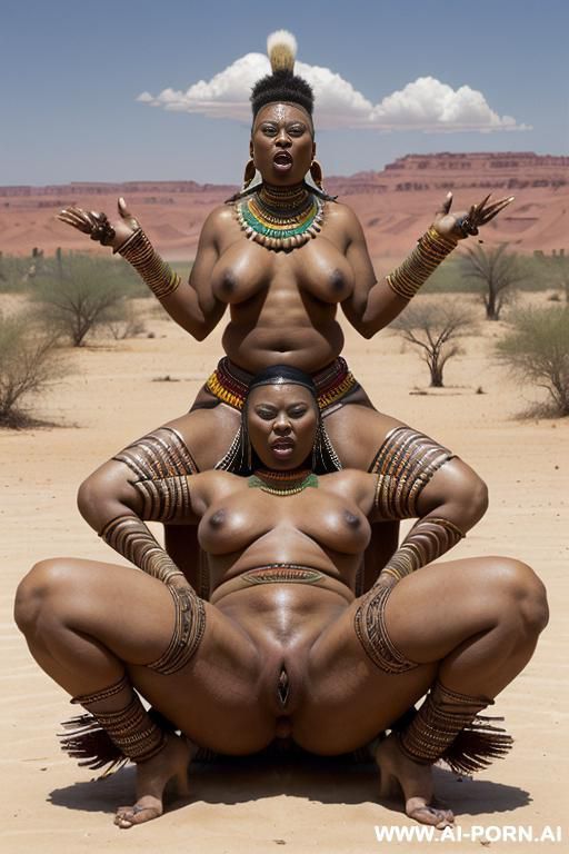 (((two beautiful african native woman))), (((wear african erly))), (((tribal memmbers))), (((extreme pumped pussy, extreme giantic swollen pussy, extreme large pussy, wide open pussy, gaped pussy))). - #main