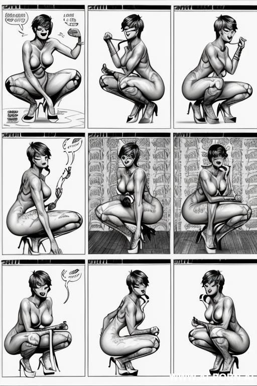 ((((image comic-drawing cartoon style)))) ((((image comic-drawing cartoon style)))) completely naked - #main
