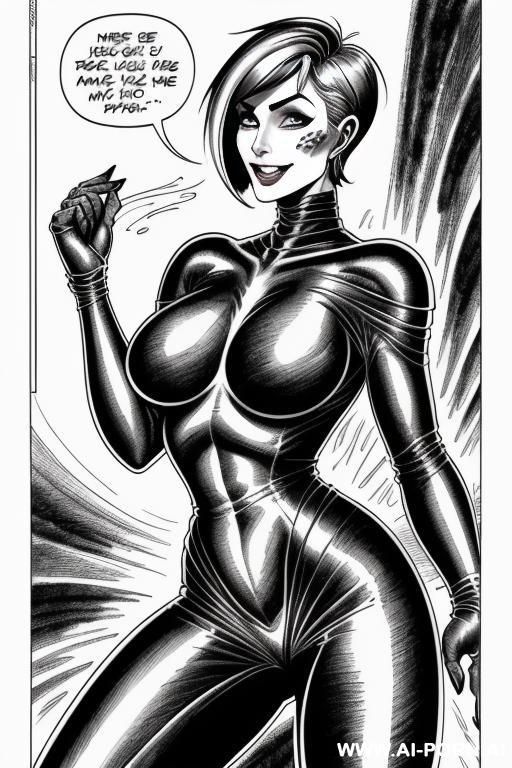 ((((image comic-drawing cartoon style)))) by giger. by giger, atompunk, ((broad chin)), (pretty face),, by giger. in the giger style.((((image comic-drawing cartoon style)))) completely naked - #main