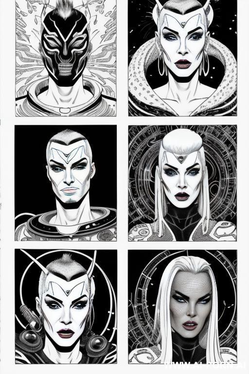 ((((image comic-drawing cartoon style)))) by giger. ((anal missionary)), (((3 sci-fi atompunk men and 3 sci-fi lesbian woman fucking))), ((laying on the blanket)), ((broad chin)), (pretty face), by - #main