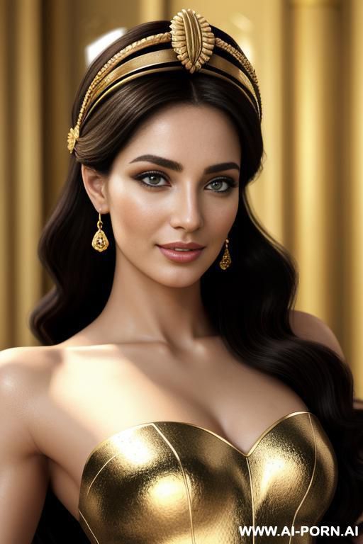 (olympic goddess) photo realistic (keep face) finely detail (perfect model face) highly detailed face, bright eyes, highly detailed eyes, sexy eyes, (eye contact) make up, alluring smile, highly detailed hands, highly detailed skin, makeup, big firm boobs - #main