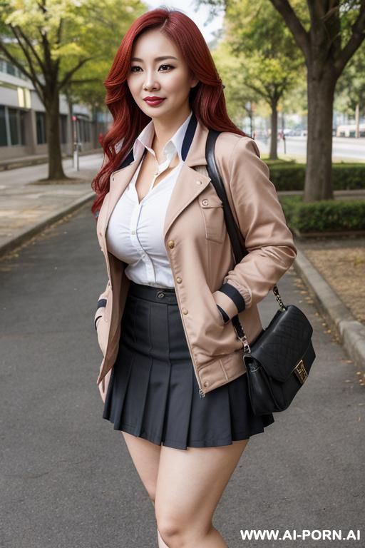 bimbo supermodel, gigantic oversized fake tits, huge round ass, upturn nose, square jaw, high cheek bones, full frontal, ((keep face)), ((keep body)), sunny summer day, - #main