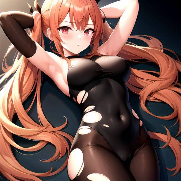 Roana Epic Seven 1girl Areola Slip Arm Garter Armpits Arms Behind Head Black Bodysuit Blush Bodysuit Breasts Brown Hair Covered, 1804436687 - AIHentai - aihentai.co on pornsimulated.com