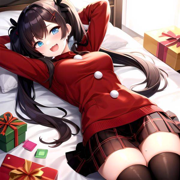 Hanae Blue Archive Hanae Christmas Blue Archive 1girl D Blue Eyes Blush Boots Box Breasts Clothes Lift Come Hither Condom, 556348058 - AIHentai - aihentai.co on pornsimulated.com
