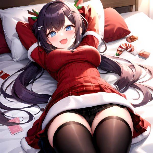 Hanae Blue Archive Hanae Christmas Blue Archive 1girl D Blue Eyes Blush Boots Box Breasts Clothes Lift Come Hither Condom, 1341363481 - AIHentai - aihentai.co on pornsimulated.com