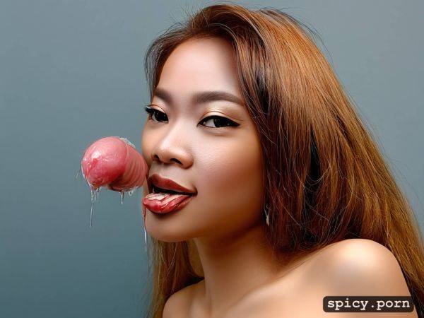 Neutral background, naked shaved small natural tits long dark nipples tall - spicy.porn - Thailand on pornsimulated.com