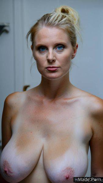 Woman 18 photo red big tits high ponytail nipples AI porn - made.porn on pornsimulated.com