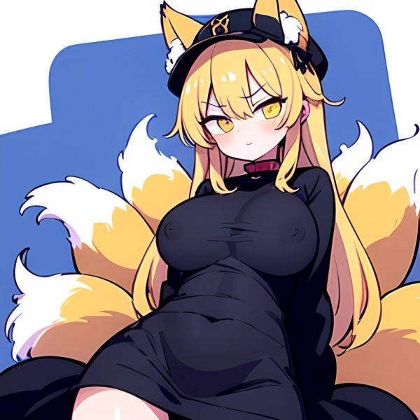 Yakumo Ran 1girl Blonde Hair Breasts Cleft Of Venus Closed Mouth Completely Nude Curvy Feet Out Of Frame Fox Tail, 3155978504 - AIHentai on pornsimulated.com