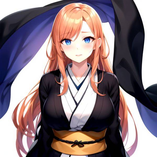 Matsumoto Rangiku 1girl Between Breasts Black Kimono Blue Eyes Breasts Center Opening Closed Mouth Huge Breasts Japanese Clothes, 3842981848 - AIHentai - aihentai.co - Japan on pornsimulated.com