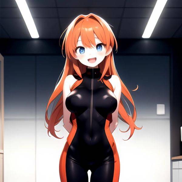 Souryuu Asuka Langley 1girl Blue Eyes Bodysuit Breasts Large Breasts Long Hair Looking At Viewer Open Mouth Orange Hair Plugsuit, 1215868908 - AIHentai on pornsimulated.com