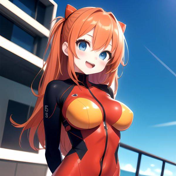 Souryuu Asuka Langley 1girl Blue Eyes Bodysuit Breasts Large Breasts Long Hair Looking At Viewer Open Mouth Orange Hair Plugsuit, 301852480 - AIHentai on pornsimulated.com