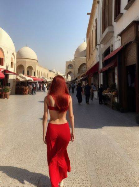 Naughty babe Redhead Panter flaunts her incredible ass on the streets - pornpics.com on pornsimulated.com