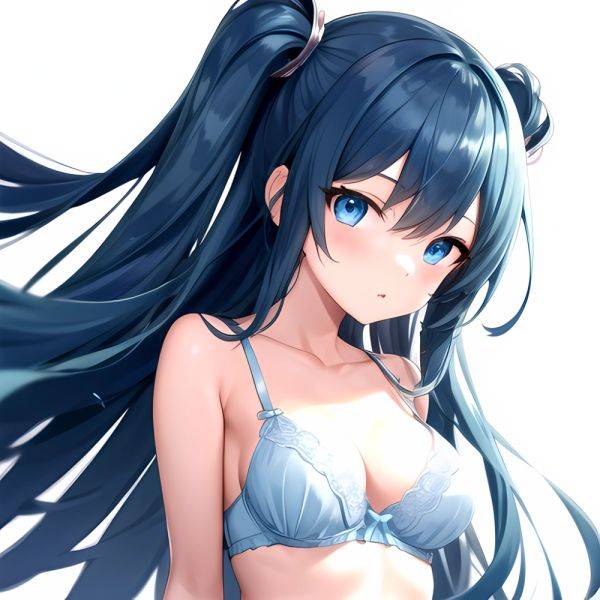 1girl Standing Lingerie Blue Eyes Arms Behind Back Simple Background Anime Girl, 1891381981 - AIHentai - aihentai.co on pornsimulated.com