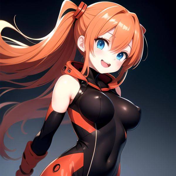 Souryuu Asuka Langley 1girl Blue Eyes Bodysuit Breasts Large Breasts Long Hair Looking At Viewer Open Mouth Orange Hair Plugsuit, 3797195383 - AIHentai - aihentai.co on pornsimulated.com