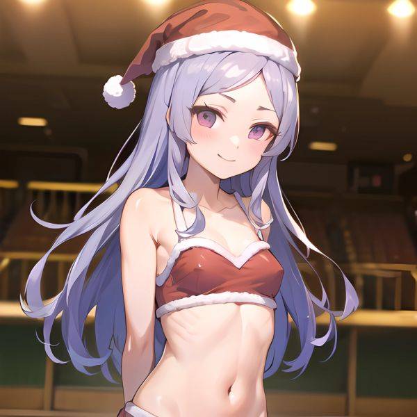 Mejiro Dober Umamusume 1girl Bell Blush Bow Christmas Ears Through Headwear Fur Trimmed Headwear Fur Trim Hat Hat Bow Long, 5729991 - AIHentai - aihentai.co on pornsimulated.com