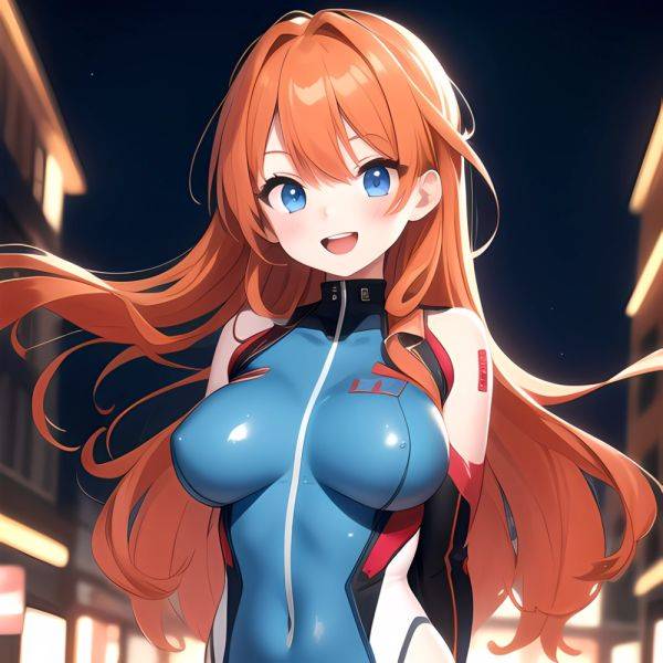 Souryuu Asuka Langley 1girl Blue Eyes Bodysuit Breasts Large Breasts Long Hair Looking At Viewer Open Mouth Orange Hair Plugsuit, 4019535916 - AIHentai - aihentai.co on pornsimulated.com