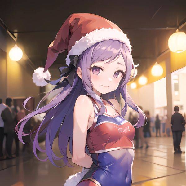 Mejiro Dober Umamusume 1girl Bell Blush Bow Christmas Ears Through Headwear Fur Trimmed Headwear Fur Trim Hat Hat Bow Long, 4247122987 - AIHentai - aihentai.co on pornsimulated.com