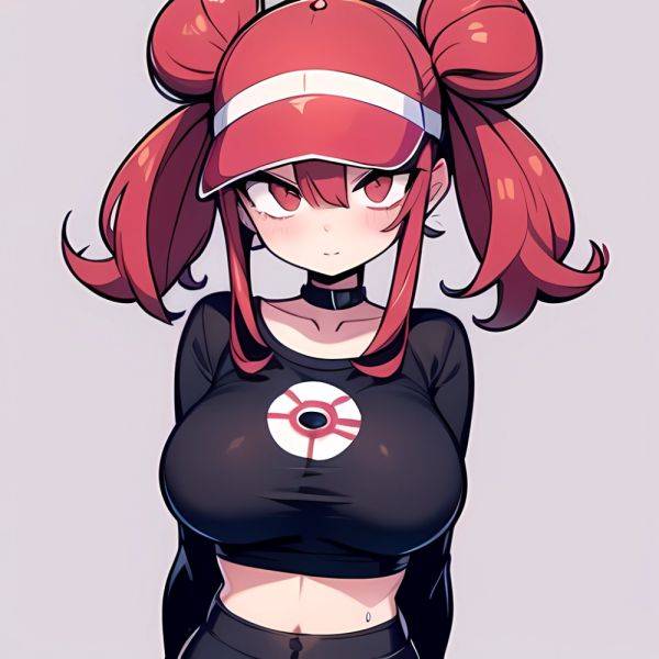 1girl Sexy Pokemon Trainer Looking At The Viewer Facing The Viewer Big Boobs Arms Behind Back Simple Background, 2646235765 - AIHentai - aihentai.co on pornsimulated.com