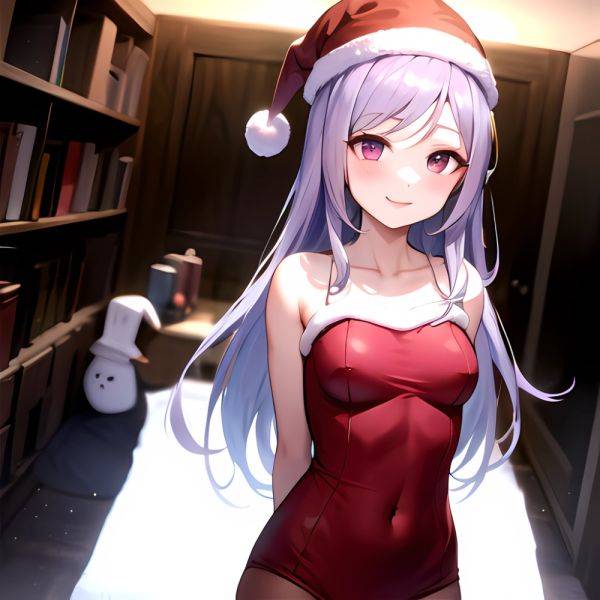 Mejiro Dober Umamusume 1girl Bell Blush Bow Christmas Ears Through Headwear Fur Trimmed Headwear Fur Trim Hat Hat Bow Horse, 3676217769 - AIHentai - aihentai.co on pornsimulated.com
