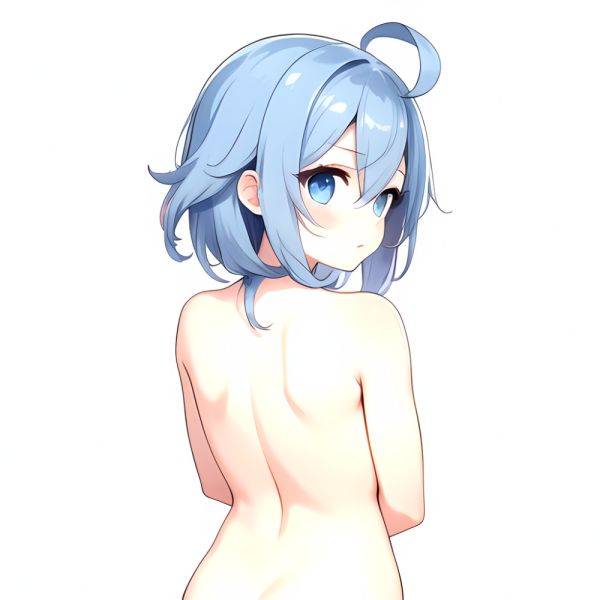 Small Breasts Small Boobs Furina Genshin Impact 1girl Ahoge Blue Eyes Blue Hair Blush Breasts Closed Mouth Collarbone Completely, 1460552372 - AIHentai - aihentai.co on pornsimulated.com