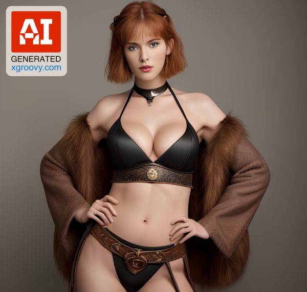 Gimme that 18yo pixie viking with her fur choker, crop top and cleavage. I wanna ravage her big hips and feel her fair skin! - xgroovy.com on pornsimulated.com