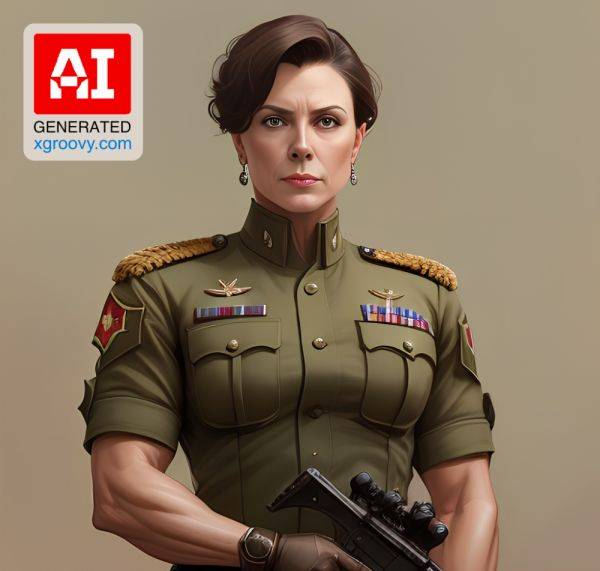 I'm a badass artist, short-haired, small-titted motherfucker who loves painting in military gear at 40. - xgroovy.com on pornsimulated.com