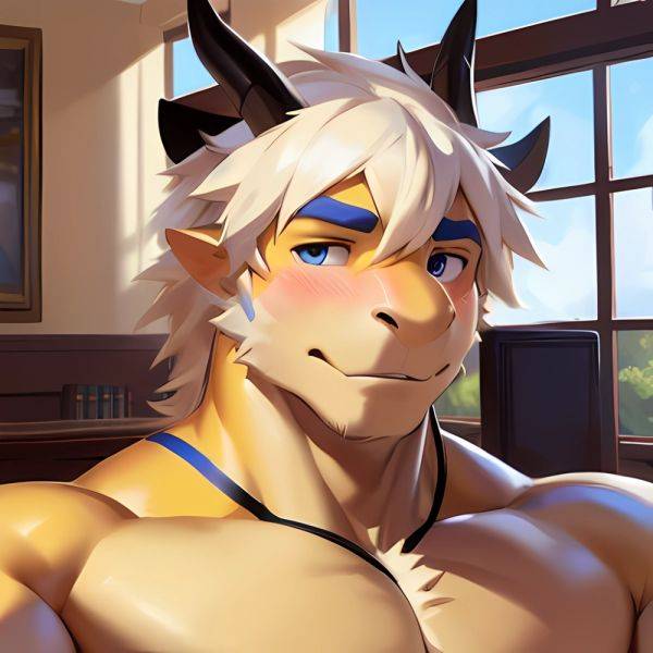 Male Anthro Muscle Kemono Dragon Penis Yellow Body Furry Blush White Mane Horns Chunie Meesh Kiyosan Sigma X Bara Detailed, 2285200298 - AIHentai - aihentai.co on pornsimulated.com