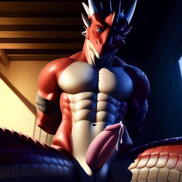 Anthro Dragon Male Solo Abs Cum Dripping Muscular Dragon Penis Genital Slit Furry Sitting Realistic Scales Detailed Scales Textu, 2727959613 - AIHentai - aihentai.co on pornsimulated.com
