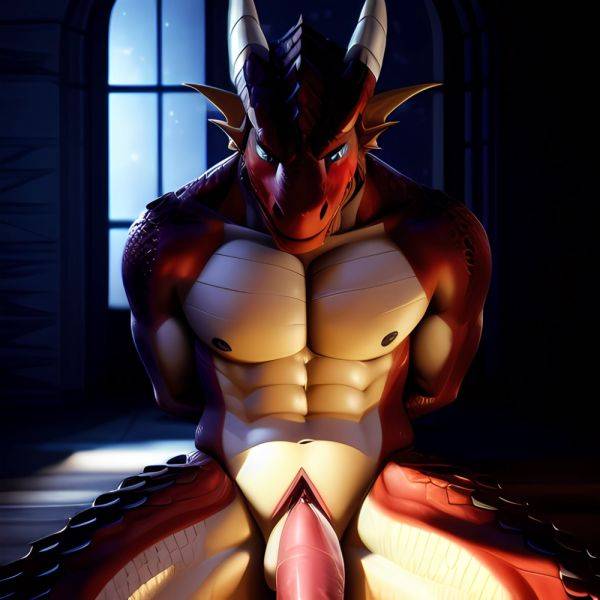 Anthro Dragon Male Solo Abs Cum Dripping Muscular Dragon Penis Genital Slit Furry Sitting Realistic Scales Detailed Scales Textu, 1489555474 - AIHentai - aihentai.co on pornsimulated.com