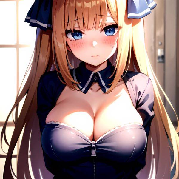 1girl Blonde Hair Blue Eyes Blush Breasts Go Toubun No Hanayome Miku Day Nakano Miku Arms Behind Back, 2618964181 - AIHentai - aihentai.co on pornsimulated.com