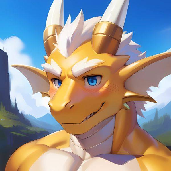 Male Anthro Muscle Kemono Dragon Penis 1 3 Yellow Body Furry Blush White Mane Horns Chunie Meesh Kiyosan Sigma X, 603573130 - AIHentai - aihentai.co on pornsimulated.com