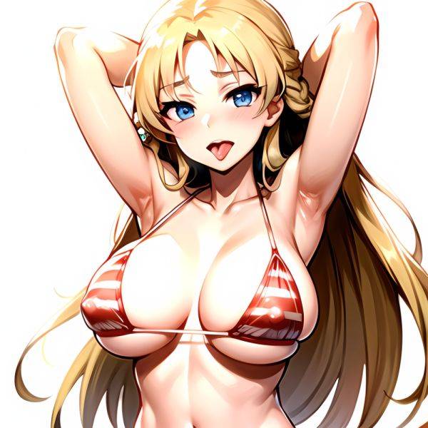 1girl American Flag Bikini Armpits Arms Behind Head Bikini Blonde Hair Blue Eyes Blush Breasts Covered Erect Nipples Flag Print, 863520550 - AIHentai - aihentai.co - Usa on pornsimulated.com