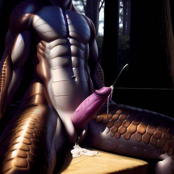 Anthro Dragon Male Solo Abs Cum Dripping Muscular Dragon Penis Genital Slit Furry Sitting Realistic Scales Detailed Scales Textu, 1868631297 - AIHentai - aihentai.co on pornsimulated.com