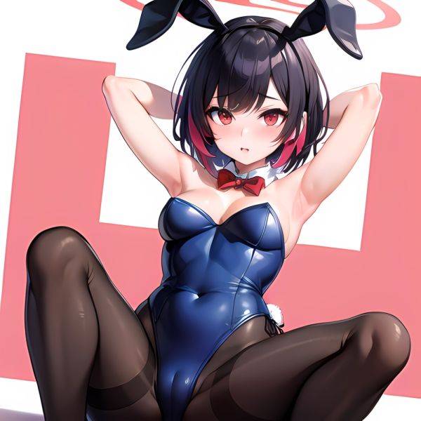 1girl Solo Animal Ears Armpits Black Hair Black Pantyhose Blue Archive Bow Bowtie Cat Ears Colored Inner Hair Coma Light825, 4035954095 - AIHentai - aihentai.co on pornsimulated.com