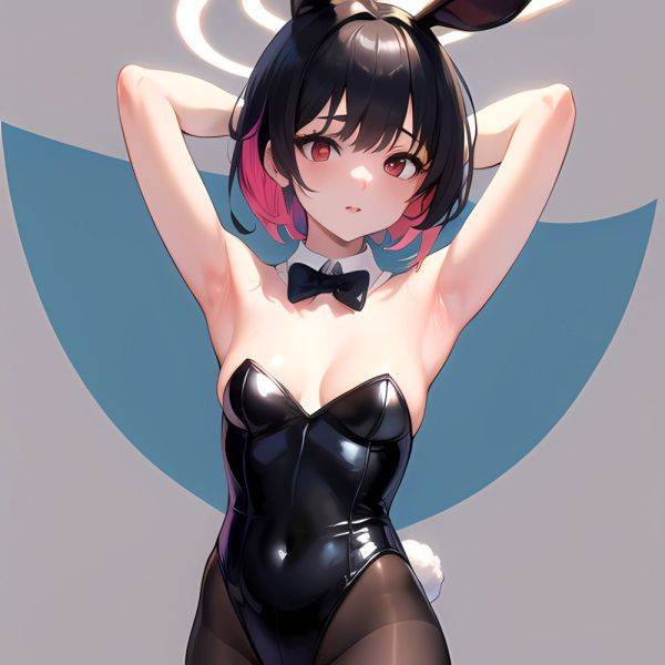 1girl Solo Animal Ears Armpits Black Hair Black Pantyhose Blue Archive Bow Bowtie Cat Ears Colored Inner Hair Coma Light825, 2797187079 - AIHentai - aihentai.co on pornsimulated.com