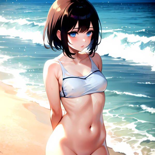 1girl Solo Beach Blue Eyes Naked Arms Behind Back, 1254449479 - AIHentai - aihentai.co on pornsimulated.com