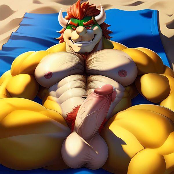 Bowser Laying On The Beach Yellow Skin Laying On A Towel Nude Beach Big Balls Uncircumcised Penis Nipples Veiny Muscles, 2743198429 - AIHentai - aihentai.co on pornsimulated.com