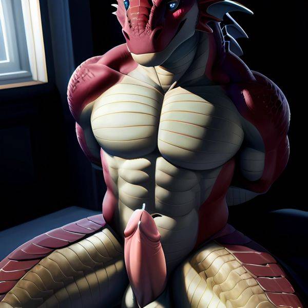 Anthro Dragon Male Solo Abs Cum Dripping Muscular Dragon Penis Genital Slit Furry Sitting Realistic Scales Detailed Scales Textu, 2091920762 - AIHentai - aihentai.co on pornsimulated.com