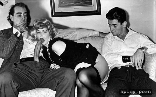 Detailed faces, hi res, 1950s milf sucking teen dick, living room - spicy.porn on pornsimulated.com