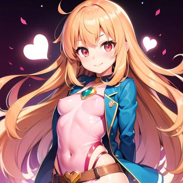 1girl Akazutsumi Momoko Belt Blush Breasts Cameltoe Gem Heart Highres Hyper Blossom Jacket Jewelry Leotard Long Hair Magical Gir, 1545126327 - AIHentai - aihentai.co on pornsimulated.com