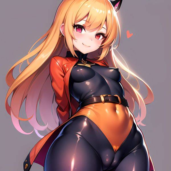 1girl Mature Belt Blush Breasts Cameltoe Gem Heart Highres Hyper Blossom Jacket Jewelry Leotard Long Hair Magical Girl Orange Ha, 1436223341 - AIHentai - aihentai.co on pornsimulated.com