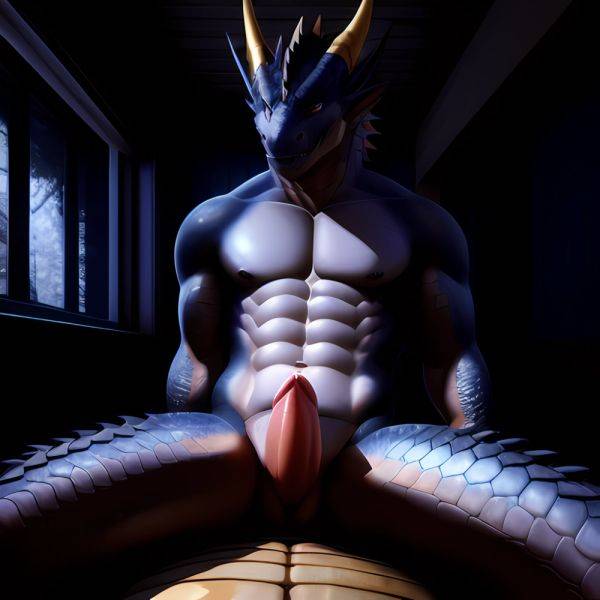 Anthro Dragon Male Solo Abs Cum Dripping Muscular Dragon Penis Genital Slit Furry Sitting Realistic Scales Detailed Scales Textu, 705865331 - AIHentai - aihentai.co on pornsimulated.com