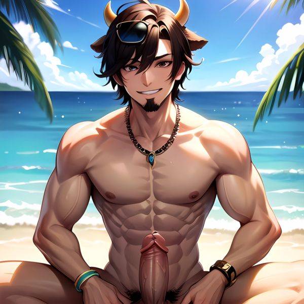 Naked Penis Dick Abs Atlas Vos Bara Beach Bracelet Brown Eyes Brown Hair Bulge Collarbone Commission Cow Horns Solo 1guy, 3392325000 - AIHentai - aihentai.co on pornsimulated.com