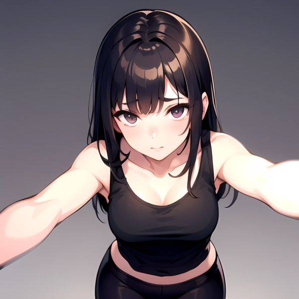 1girl Solo Tank Top Leggings Fully Clothed Pov Simple Background, 158696641 - AIHentai - aihentai.co on pornsimulated.com